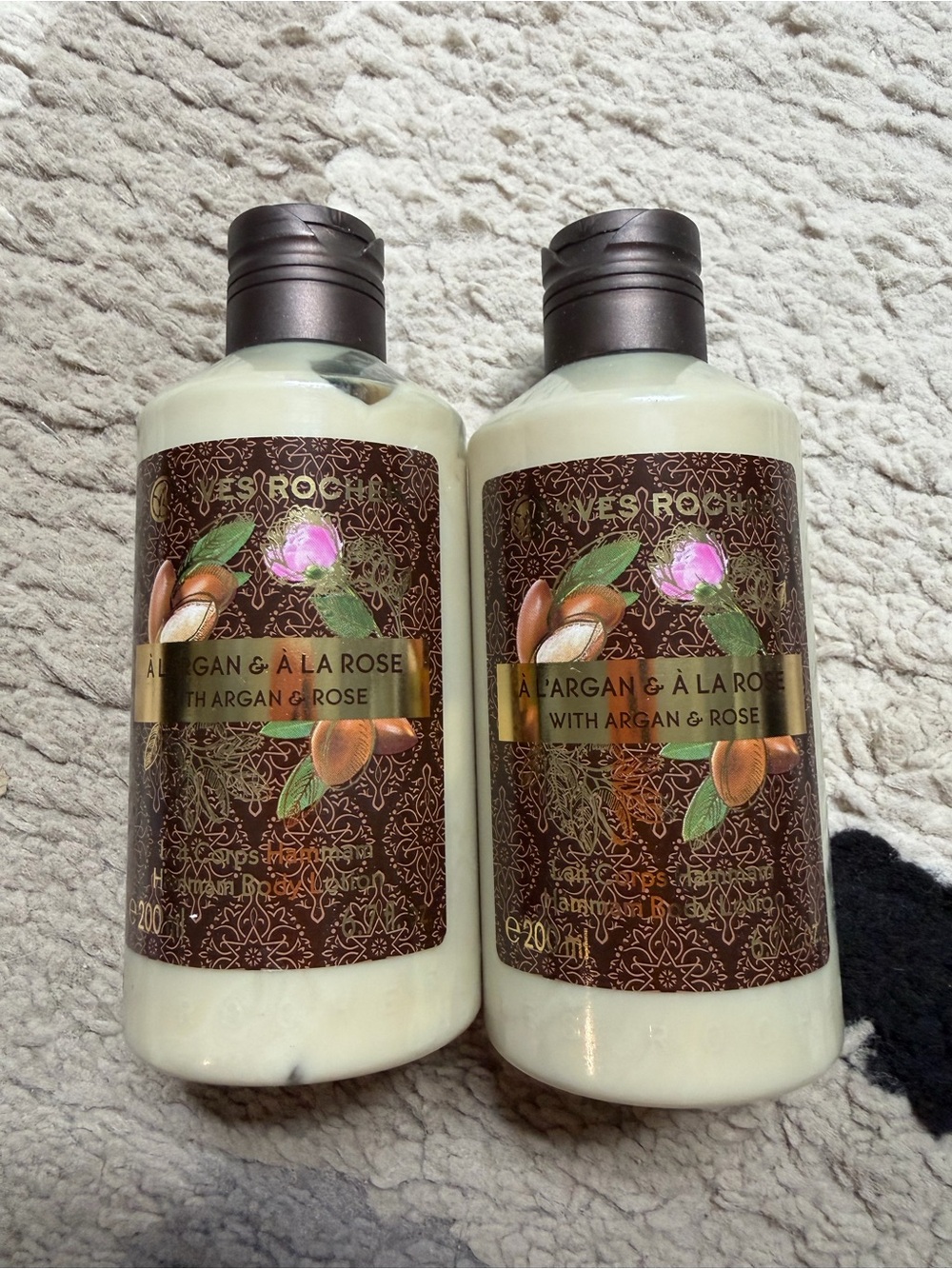 Set of 2 lotions: Yves ROCHER -  Argan & Rose Body Lotion